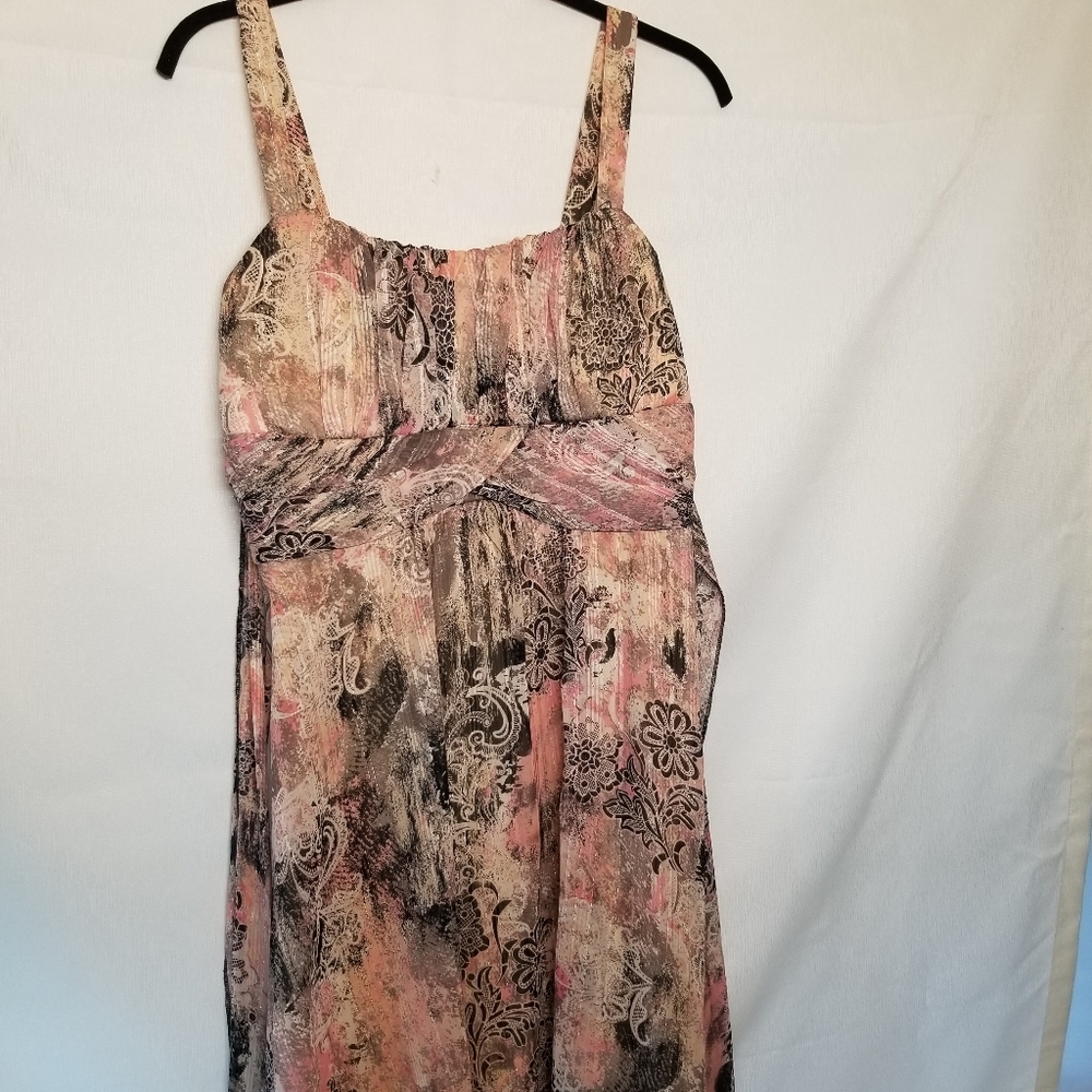 Collection by Dress Barn Dress Womans Size 12 Sleeveless Chiffon Back Zip